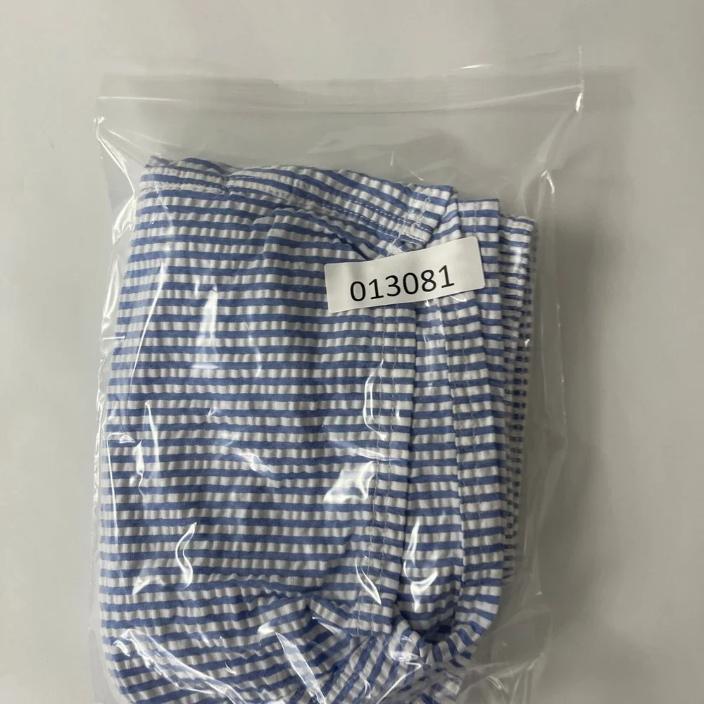 J Crew Swim Shorts Mens Small Blue Seersucker Lining Swim Trunks Preppy Luxury